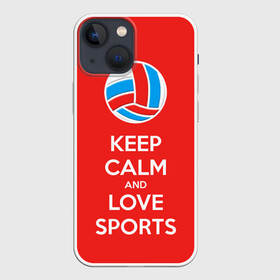 Чехол для iPhone 13 mini с принтом Волейбол 5 ,  |  | keep calm | volleyball | волейбол