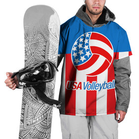 Накидка на куртку 3D с принтом Волейбол 15 , 100% полиэстер |  | Тематика изображения на принте: usa | volleyball | волейбол