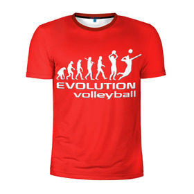 Мужская футболка 3D спортивная с принтом Волейбол 23 , 100% полиэстер с улучшенными характеристиками | приталенный силуэт, круглая горловина, широкие плечи, сужается к линии бедра | evolution | volleyball | волейбол