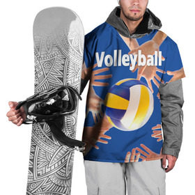 Накидка на куртку 3D с принтом Волейбол 24 , 100% полиэстер |  | Тематика изображения на принте: volleyball | волейбол