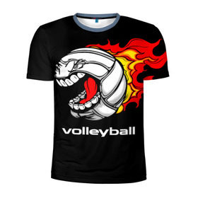 Мужская футболка 3D спортивная с принтом Волейбол 26 , 100% полиэстер с улучшенными характеристиками | приталенный силуэт, круглая горловина, широкие плечи, сужается к линии бедра | volleyball | волейбол