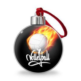Ёлочный шар с принтом Волейбол 28 , Пластик | Диаметр: 77 мм | Тематика изображения на принте: volleyball | волейбол