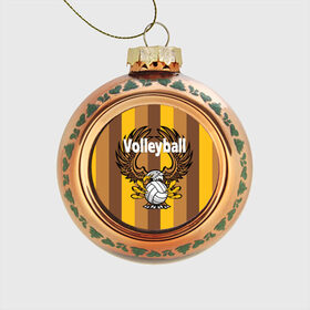 Стеклянный ёлочный шар с принтом Волейбол 30 , Стекло | Диаметр: 80 мм | volleyball | волейбол