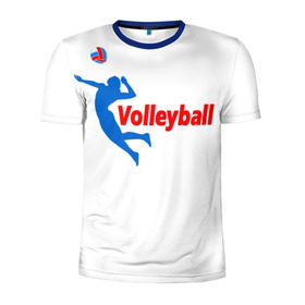 Мужская футболка 3D спортивная с принтом Волейбол 31 , 100% полиэстер с улучшенными характеристиками | приталенный силуэт, круглая горловина, широкие плечи, сужается к линии бедра | volleyball | волейбол