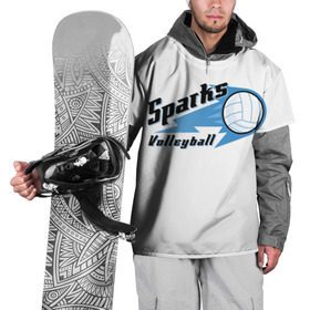 Накидка на куртку 3D с принтом Волейбол 50 , 100% полиэстер |  | Тематика изображения на принте: sparks | volleyball | волейбол