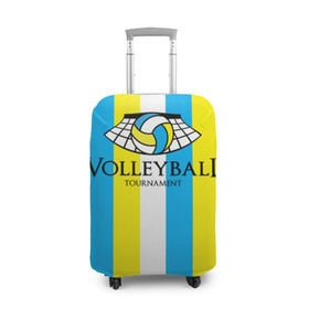 Чехол для чемодана 3D с принтом Волейбол 69 , 86% полиэфир, 14% спандекс | двустороннее нанесение принта, прорези для ручек и колес | tournament | volleyball | волейбол