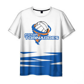 Мужская футболка 3D с принтом Волейбол 73 , 100% полиэфир | прямой крой, круглый вырез горловины, длина до линии бедер | foton tornadoes | volleyball | волейбол