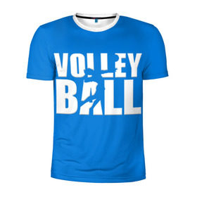 Мужская футболка 3D спортивная с принтом Волейбол 77 , 100% полиэстер с улучшенными характеристиками | приталенный силуэт, круглая горловина, широкие плечи, сужается к линии бедра | volleyball | волейбол