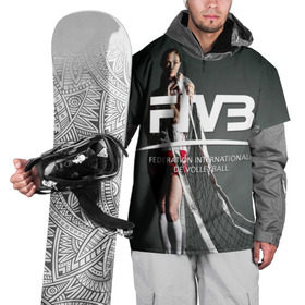 Накидка на куртку 3D с принтом Волейбол 80 , 100% полиэстер |  | fiv3 | volleyball | волейбол