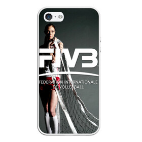 Чехол для iPhone 5/5S матовый с принтом Волейбол 80 , Силикон | Область печати: задняя сторона чехла, без боковых панелей | fiv3 | volleyball | волейбол