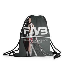 Рюкзак-мешок 3D с принтом Волейбол 80 , 100% полиэстер | плотность ткани — 200 г/м2, размер — 35 х 45 см; лямки — толстые шнурки, застежка на шнуровке, без карманов и подкладки | fiv3 | volleyball | волейбол