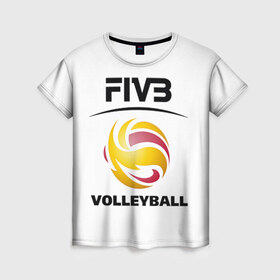 Женская футболка 3D с принтом Волейбол 92 , 100% полиэфир ( синтетическое хлопкоподобное полотно) | прямой крой, круглый вырез горловины, длина до линии бедер | 