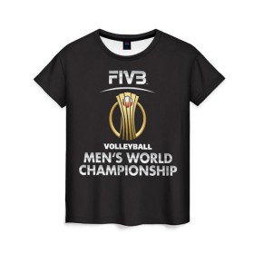 Женская футболка 3D с принтом Волейбол 93 , 100% полиэфир ( синтетическое хлопкоподобное полотно) | прямой крой, круглый вырез горловины, длина до линии бедер | fiv3 | volleyball | волейбол