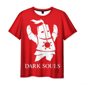 Мужская футболка 3D с принтом Dark Souls 1 , 100% полиэфир | прямой крой, круглый вырез горловины, длина до линии бедер | dark souls | praise the sun | you died | дарк соулс
