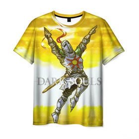 Мужская футболка 3D с принтом Dark Souls 9 , 100% полиэфир | прямой крой, круглый вырез горловины, длина до линии бедер | dark souls | praise the sun | you died | дарк соулс