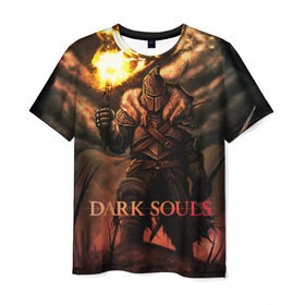 Мужская футболка 3D с принтом Dark Souls 18 , 100% полиэфир | прямой крой, круглый вырез горловины, длина до линии бедер | dark souls | praise the sun | you died | дарк соулс