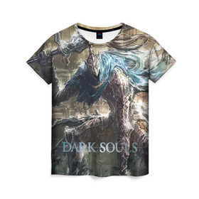 Женская футболка 3D с принтом Dark Souls 20 , 100% полиэфир ( синтетическое хлопкоподобное полотно) | прямой крой, круглый вырез горловины, длина до линии бедер | dark souls | praise the sun | you died | дарк соулс