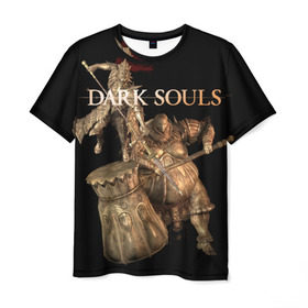 Мужская футболка 3D с принтом Dark Souls 22 , 100% полиэфир | прямой крой, круглый вырез горловины, длина до линии бедер | dark souls | praise the sun | you died | дарк соулс