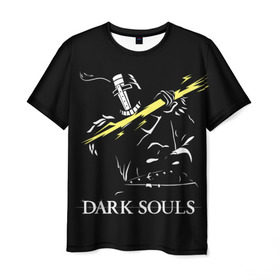 Мужская футболка 3D с принтом Dark Souls 25 , 100% полиэфир | прямой крой, круглый вырез горловины, длина до линии бедер | dark souls | praise the sun | you died | дарк соулс