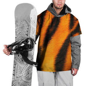 Накидка на куртку 3D с принтом Шкура тигра , 100% полиэстер |  | кошка | полосатая | текстуры | тигр