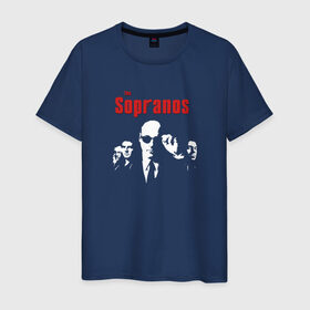 Мужская футболка хлопок с принтом the Sopranos (Клан Сопрано) , 100% хлопок | прямой крой, круглый вырез горловины, длина до линии бедер, слегка спущенное плечо. | the sopranos | клан сопрано | сопрано