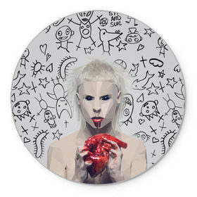 Коврик круглый с принтом Die Antwoord , резина и полиэстер | круглая форма, изображение наносится на всю лицевую часть | 