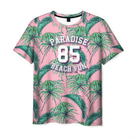 Мужская футболка 3D с принтом Paradise , 100% полиэфир | прямой крой, круглый вырез горловины, длина до линии бедер | paradise