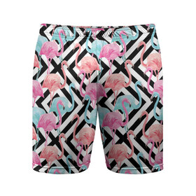 Мужские шорты 3D спортивные с принтом Flamingo ,  |  | flamingo