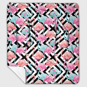Плед с рукавами с принтом Flamingo , 100% полиэстер | Закругленные углы, все края обработаны. Ткань не мнется и не растягивается. Размер 170*145 | flamingo