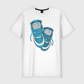 Мужская футболка премиум с принтом Sneakers , 92% хлопок, 8% лайкра | приталенный силуэт, круглый вырез ворота, длина до линии бедра, короткий рукав | 