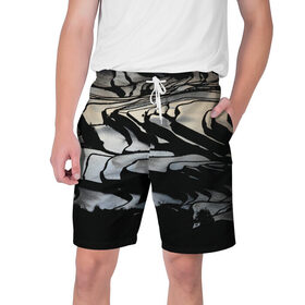 Мужские шорты 3D с принтом Black Desert ,  полиэстер 100% | прямой крой, два кармана без застежек по бокам. Мягкая трикотажная резинка на поясе, внутри которой широкие завязки. Длина чуть выше колен | black desert