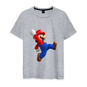 Мужская футболка хлопок с принтом Марио , 100% хлопок | прямой крой, круглый вырез горловины, длина до линии бедер, слегка спущенное плечо. | nintendo | нинтендо