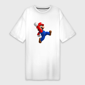Платье-футболка хлопок с принтом Марио ,  |  | nintendo | нинтендо