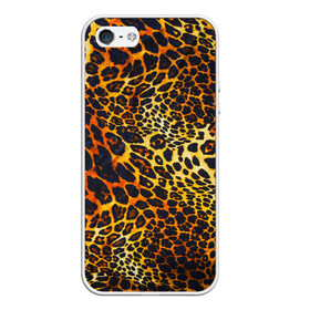 Чехол для iPhone 5/5S матовый с принтом Леопард , Силикон | Область печати: задняя сторона чехла, без боковых панелей | 3д | животные | кошка | леопард | новая | хищник