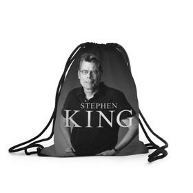 Рюкзак-мешок 3D с принтом Стивен Кинг , 100% полиэстер | плотность ткани — 200 г/м2, размер — 35 х 45 см; лямки — толстые шнурки, застежка на шнуровке, без карманов и подкладки | stephen king | стивен кинг