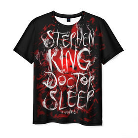 Мужская футболка 3D с принтом Стивен Кинг 10 , 100% полиэфир | прямой крой, круглый вырез горловины, длина до линии бедер | stephen king | стивен кинг