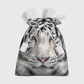 Подарочный 3D мешок с принтом Бенгальский тигр , 100% полиэстер | Размер: 29*39 см | Тематика изображения на принте: tiger | белый | дикая кошка | тигр | хищник
