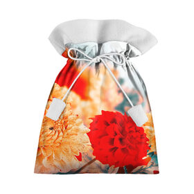 Подарочный 3D мешок с принтом Георгины , 100% полиэстер | Размер: 29*39 см | букет | георгины | красота | цветы