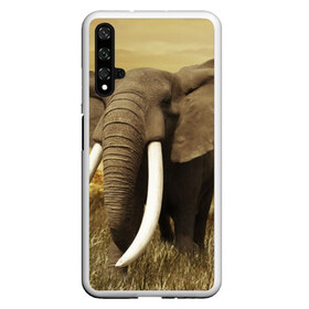 Чехол для Honor 20 с принтом Могучий слон , Силикон | Область печати: задняя сторона чехла, без боковых панелей | elephant | африка | бивни | джунгли | мамонт | савана | сафари | слон | хобот