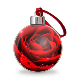 Ёлочный шар с принтом Роза , Пластик | Диаметр: 77 мм | роза | розовая | розы | романтика | цветы