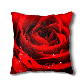 Подушка 3D с принтом Роза , наволочка – 100% полиэстер, наполнитель – холлофайбер (легкий наполнитель, не вызывает аллергию). | состоит из подушки и наволочки. Наволочка на молнии, легко снимается для стирки | роза | розовая | розы | романтика | цветы