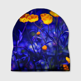 Шапка 3D с принтом Цветы , 100% полиэстер | универсальный размер, печать по всей поверхности изделия | 3д | красивая | поле | природа | цветок