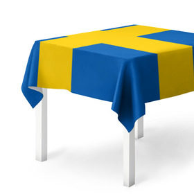 Скатерть 3D с принтом Швеция , 100% полиэстер (ткань не мнется и не растягивается) | Размер: 150*150 см | сборная | футбол