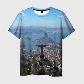 Мужская футболка 3D с принтом Рио-де-Жанейро , 100% полиэфир | прямой крой, круглый вырез горловины, длина до линии бедер | brazil | rio de janeiro | бразилия | жара | каникулы | карнавал | мегаполис | отдых | отпуск | пляж | приключение | путешествие | рио де жанейро | туризм | футбол | южная америка