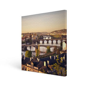 Холст квадратный с принтом Чехия (Прага) , 100% ПВХ |  | Тематика изображения на принте: czech republic | europe | prague | европа | ес | каникулы | мосты | отпуск | прага | туризм | хоккей | чехия