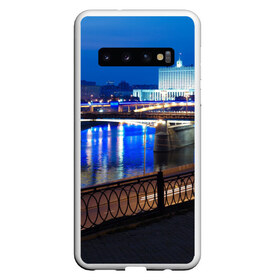 Чехол для Samsung Galaxy S10 с принтом Москва , Силикон | Область печати: задняя сторона чехла, без боковых панелей | moscow | город | ночной | пейзаж