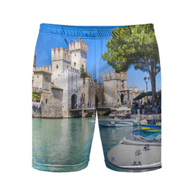 Мужские шорты 3D спортивные с принтом Италия ,  |  | europe | italy | вода | европа | ес | италия | каникулы | катера | отдых | отпуск | пляж | солнце | туризм