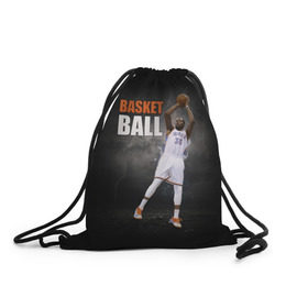 Рюкзак-мешок 3D с принтом Basketball , 100% полиэстер | плотность ткани — 200 г/м2, размер — 35 х 45 см; лямки — толстые шнурки, застежка на шнуровке, без карманов и подкладки | nba | баскетбол | баскетболист | спорт