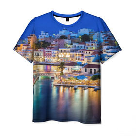 Мужская футболка 3D с принтом Крит (Греция) , 100% полиэфир | прямой крой, круглый вырез горловины, длина до линии бедер | crete | greece | афины | греция | европа | ес | крит | острова | отдых | отпуск | песок | пляж | солнце. туризм | средиземное море