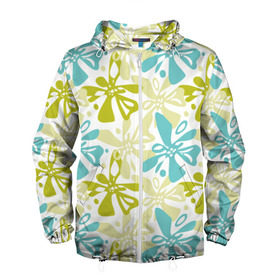 Мужская ветровка 3D с принтом Гавайская , 100% полиэстер | подол и капюшон оформлены резинкой с фиксаторами, два кармана без застежек по бокам, один потайной карман на груди | гавайи | растительный орнамент | рубашка